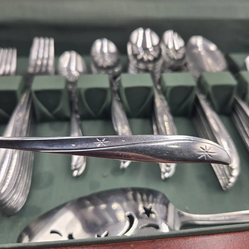 Vtg Oneida Flatware Set Community Twin Star MCM 12 Settings + Rare Serving 88pc!